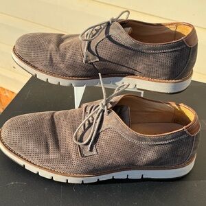 Johnston & Murphy Mens Sheepskin Taupe/Gray Size 11.5M Model 27-2347